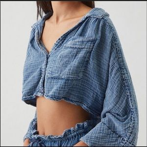 Free people Elora shirt and short two piece